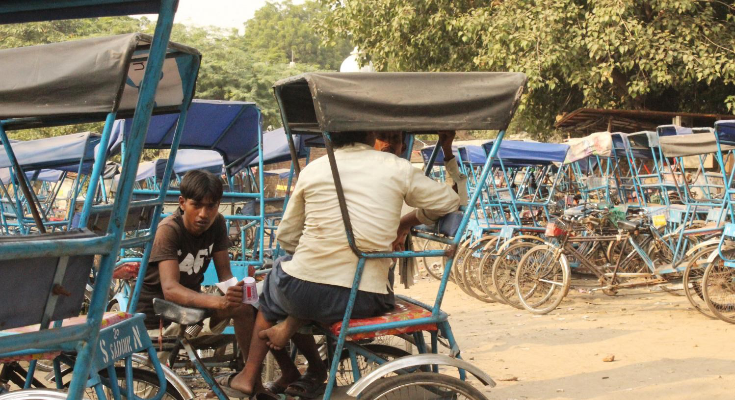 People near Nizamuddin Railway Station