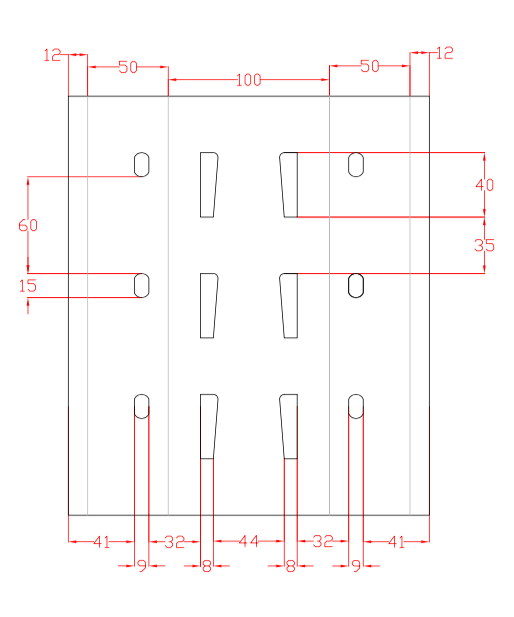 A pallet-rack fabrication drawing